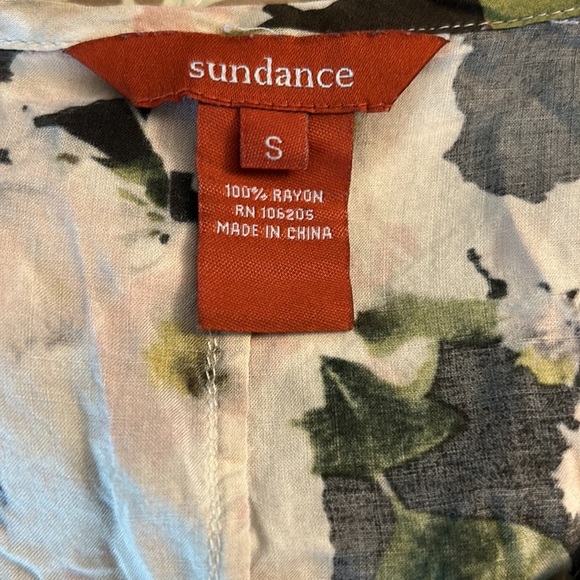 Sundance Floral Print Pintucked Pleated Prairie Dress - S - Picture 9 of 11